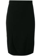 Givenchy Curved Front Pencil Skirt - Black