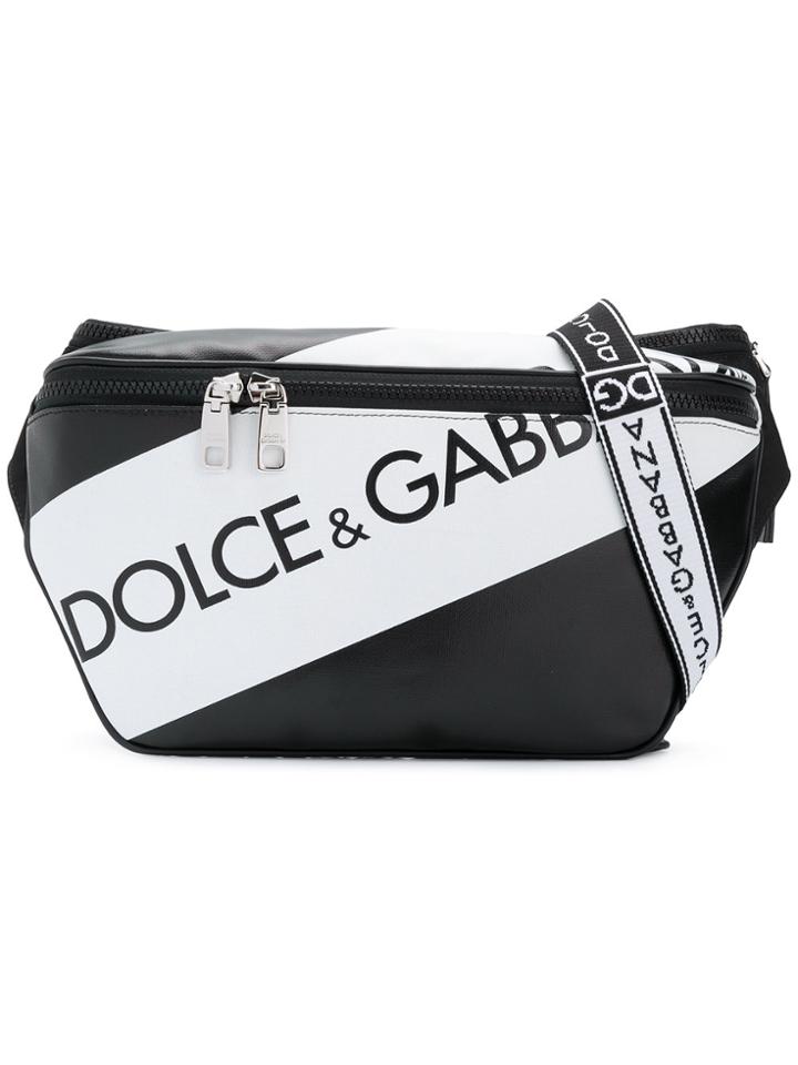 Dolce & Gabbana Logo Panel Belt Bag - Black
