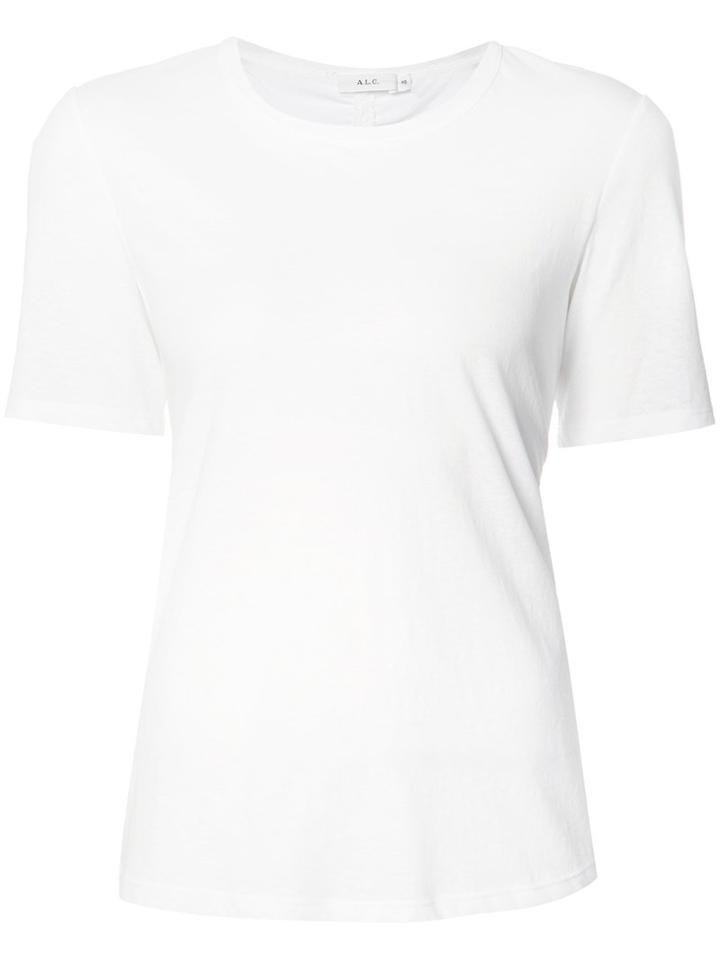 A.l.c. Elena Ruched Back T-shirt, Women's, Size: Small, White, Cotton