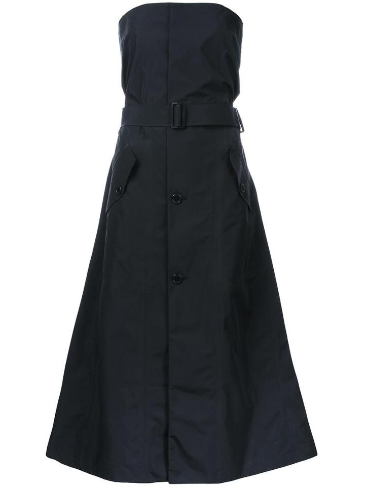 Yang Li Strapless Buttoned Dress, Women's, Size: 42, Black, Polyamide/polyester/polyurethane