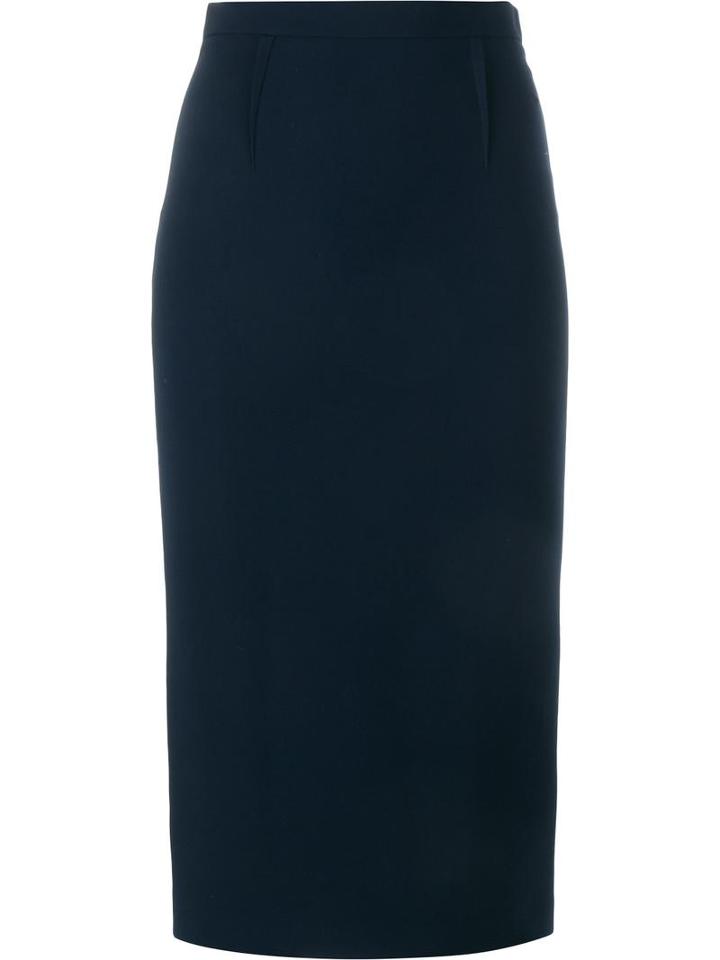 Roland Mouret 'arreton' Pencil Skirt, Women's, Size: 10, Blue, Viscose/acetate/spandex/elastane