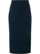 Roland Mouret 'arreton' Pencil Skirt, Women's, Size: 10, Blue, Viscose/acetate/spandex/elastane