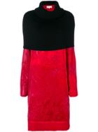 Maison Margiela Two-tone Turtleneck Dress - Red