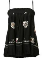 Derek Lam 10 Crosby Embroidered Skirt & Blouse, Women's, Size: 4, Black, Silk