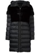 Liska Zip Up Coat, Women's, Size: Medium, Black, Feather Down/mink Fur/polyester