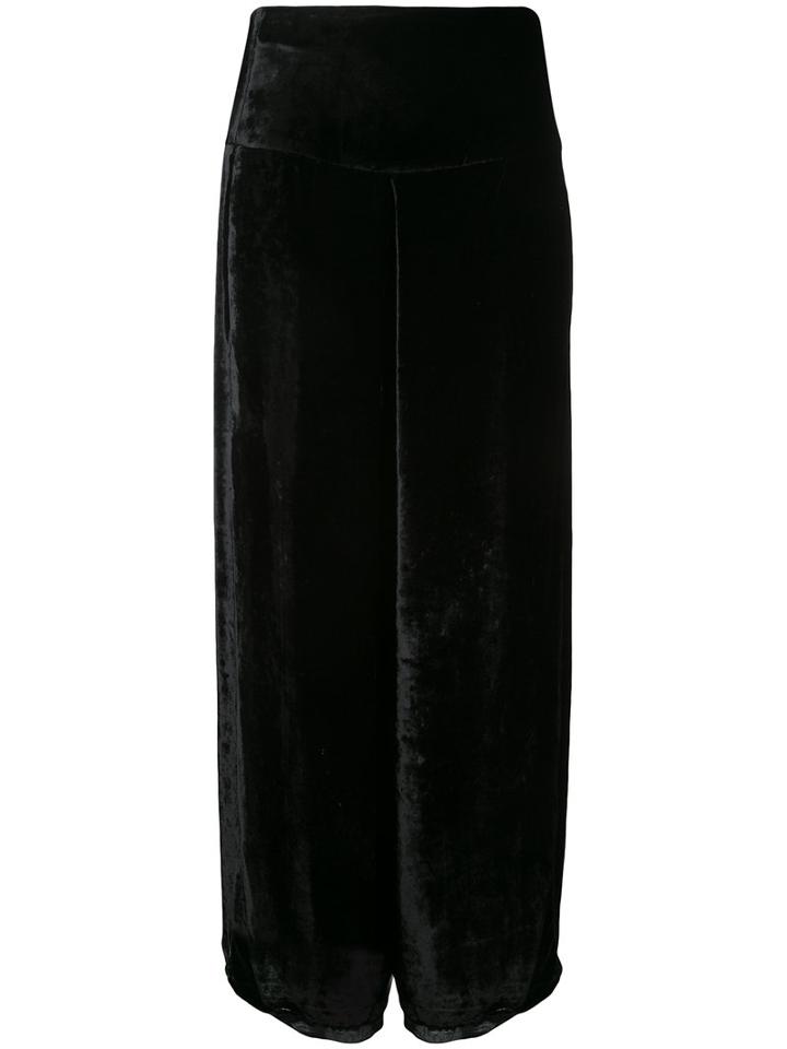 Kitx - Velvet Box Trousers - Women - Silk/cotton/spandex/elastane/tencel - 10, Black, Silk/cotton/spandex/elastane/tencel