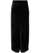 Kitx - Velvet Box Trousers - Women - Silk/cotton/spandex/elastane/tencel - 10, Black, Silk/cotton/spandex/elastane/tencel