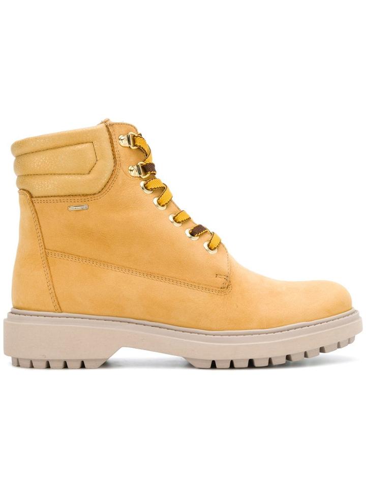 Geox Ankle Lace-up Boots - Yellow & Orange