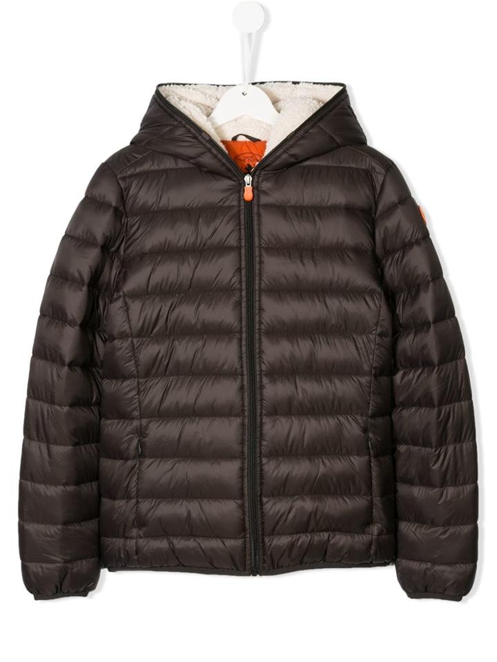 Save The Duck Kids Teen Padded Jacket - Brown