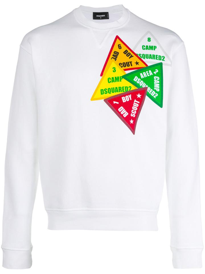 Dsquared2 Sign Print Sweatshirt - White