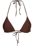 Matteau String Triangle Bikini Top - Brown