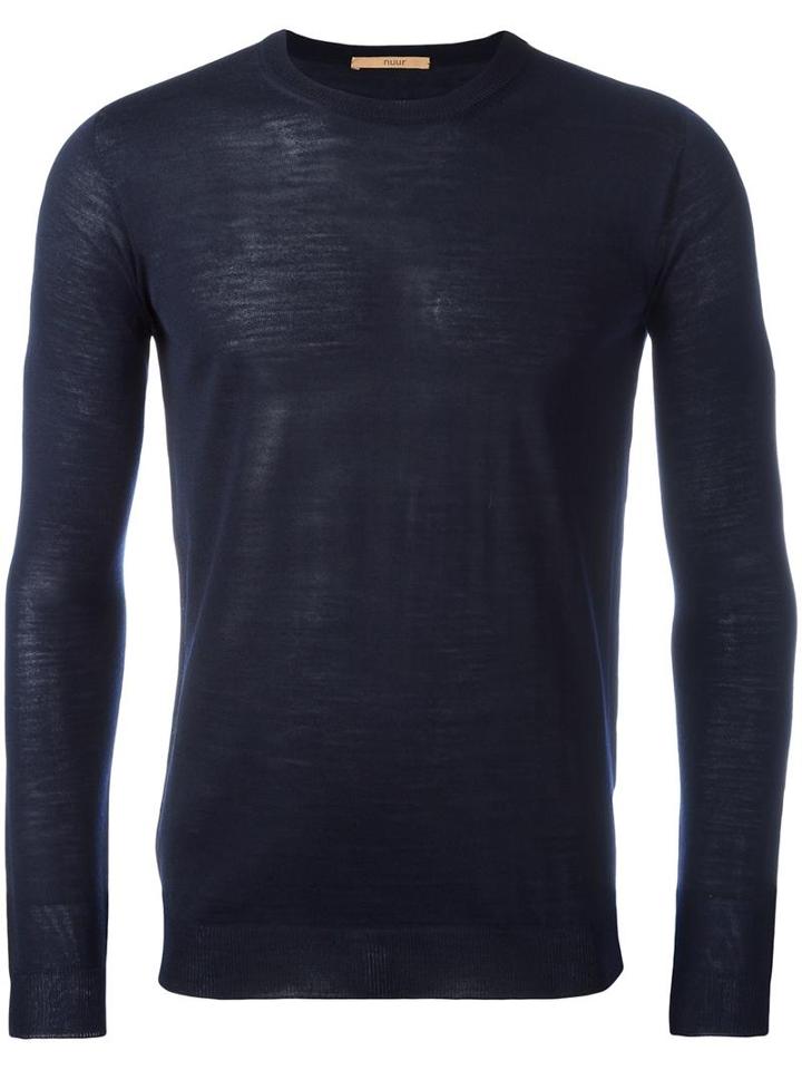 Nuur Crew Neck Jumper, Men's, Size: 48, Blue, Merino