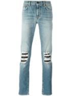 Saint Laurent Distressed Skinny Jeans, Men's, Size: 31, Blue, Cotton/polyurethane
