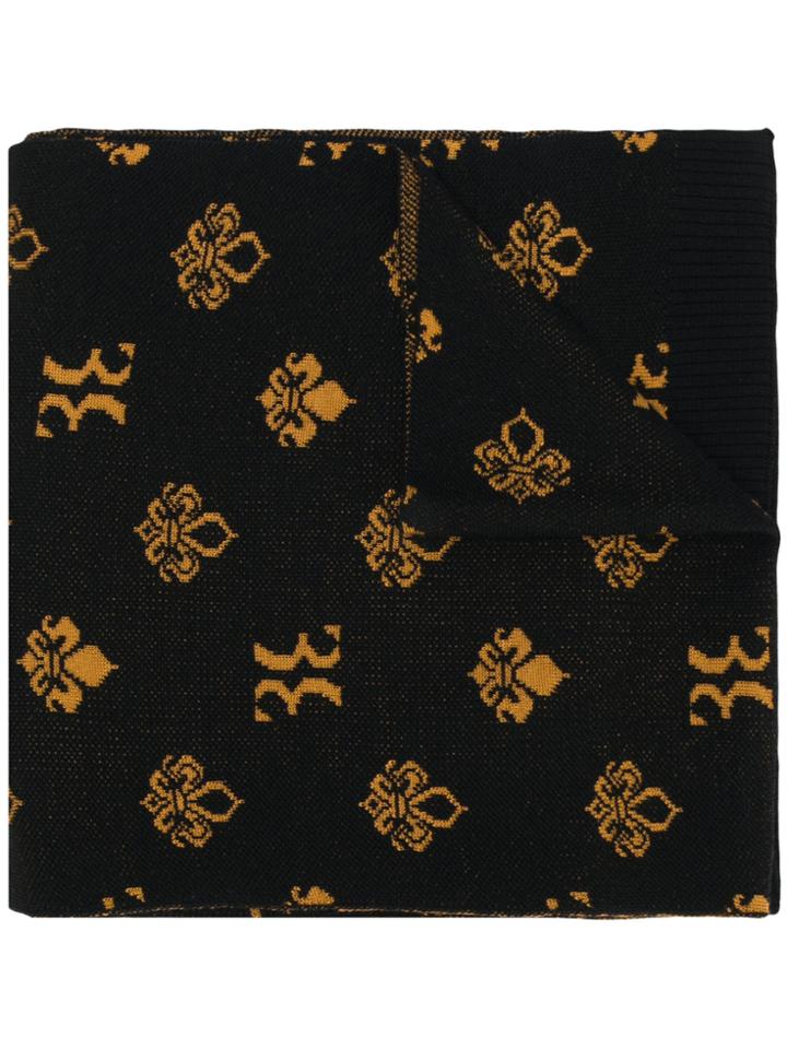 Billionaire Logo Embroidered Scarf - Black