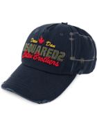 Dsquared2 Caten Brothers Embroidered Baseball Cap - Blue