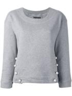 Boutique Moschino 'pearl' Buttons Sweatshirt