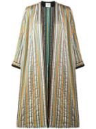 Forte Forte Striped Open Front Coat - Neutrals