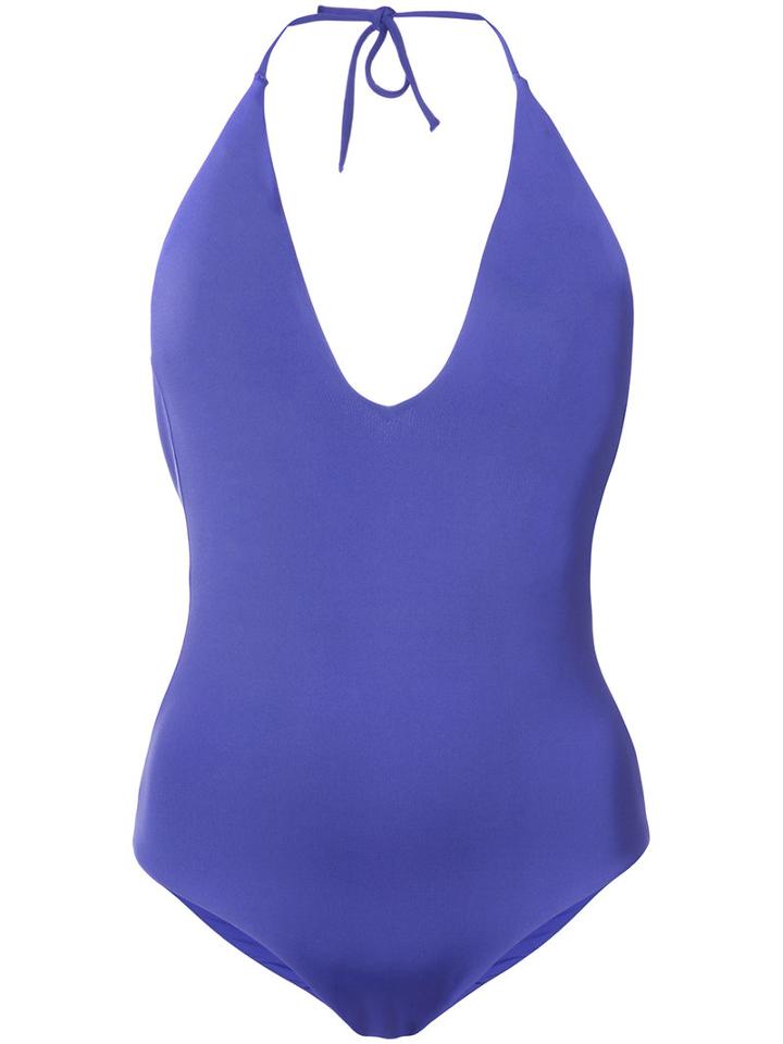 Onia - Nina Halter One-piece - Women - Nylon/spandex/elastane - M, Pink/purple, Nylon/spandex/elastane