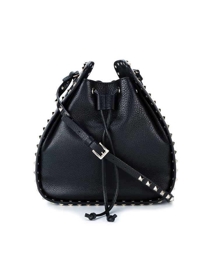 Valentino - Valentino Garavani Large Rockstud Bucket Bag - Women - Leather/metal - One Size, Black, Leather/metal