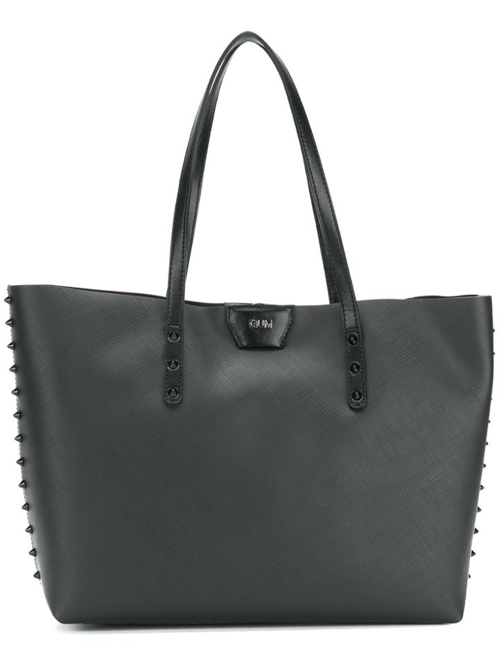 Gum Spike Stud Shoulder Bag - Black