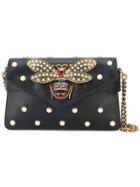 Gucci Vintage Bee Studded Shoulder Bag - Black