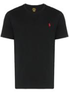 Polo Ralph Lauren Logo Embroidered T-shirt - Black