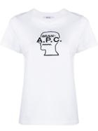 A.p.c. X Brain Dead Logo Embroidered T-shirt - White