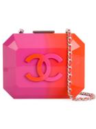Chanel Vintage Plastic Logo Clutch