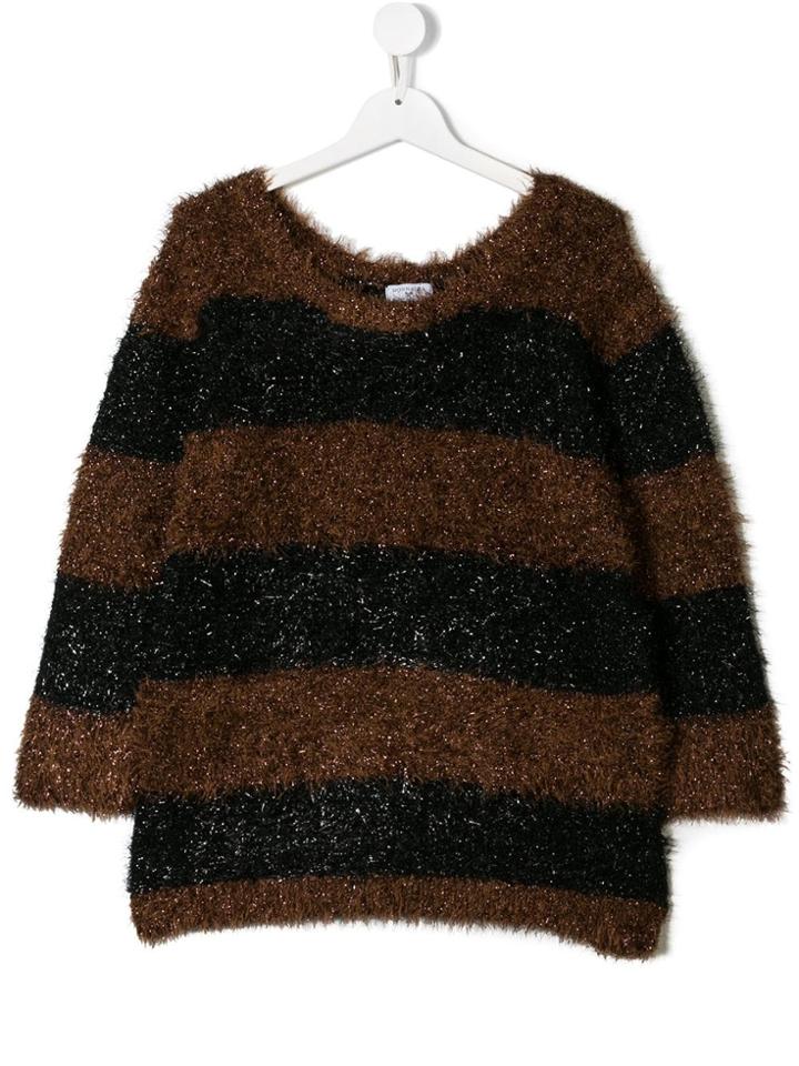 Monnalisa Teen Striped Jumper - Brown