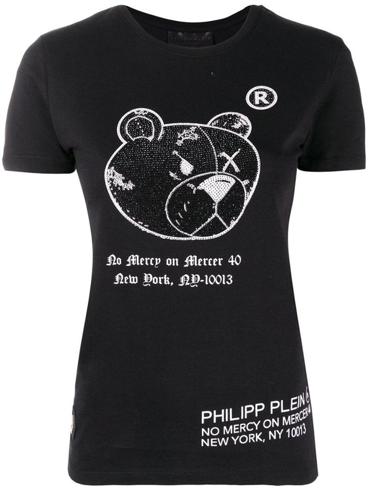 Philipp Plein Round Neck Teddy Bear T-shirt - Black