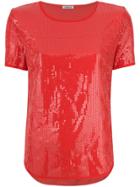P.a.r.o.s.h. Short-sleeve Sequin Top - Red