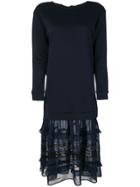 P.a.r.o.s.h. Knitted Ruffle Dress - Blue