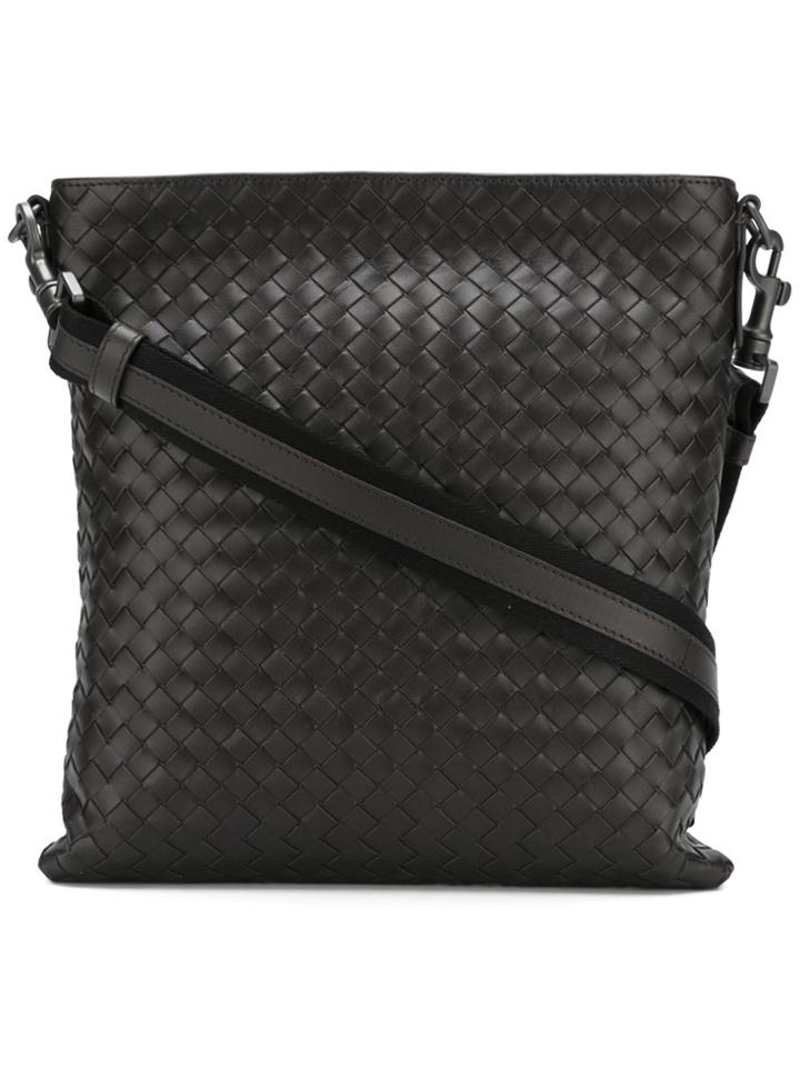 Bottega Veneta Interlaced Leather Crossbody Bag - Brown
