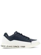 Versace Jeans Panelled Lace-up Sneakers - Blue