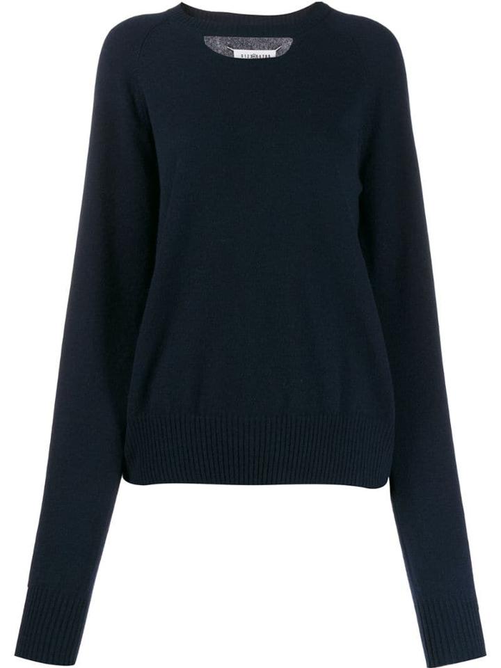 Maison Margiela Cashmere Cut-out Jumper - Blue