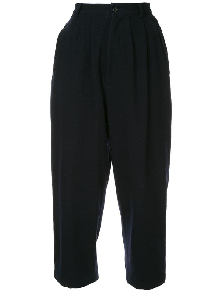 Yohji Yamamoto Vintage Tapered-leg Trousers - Blue