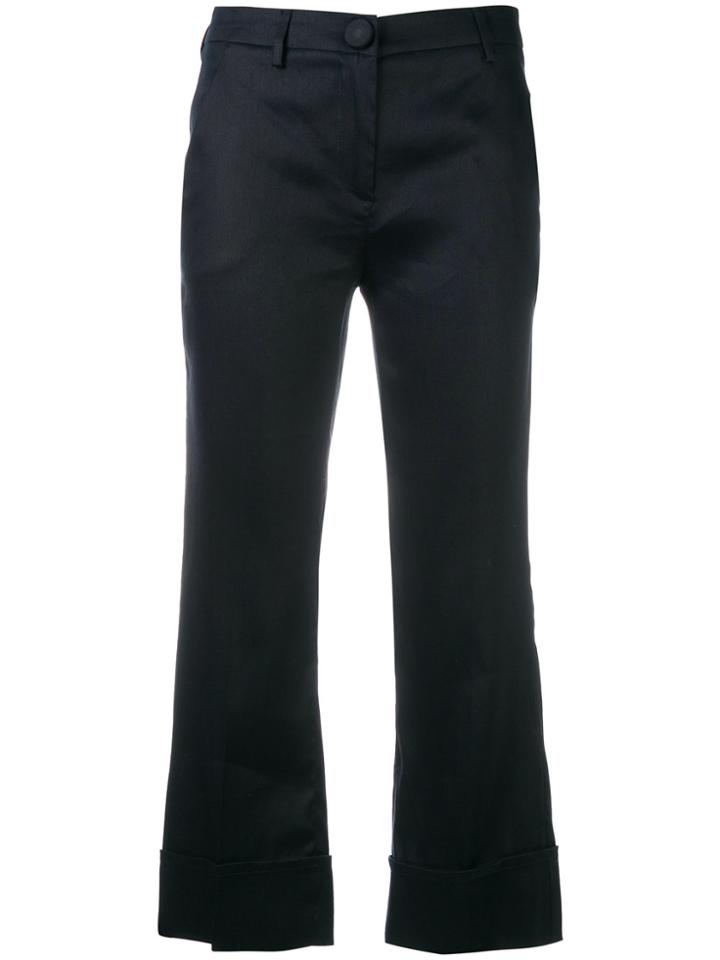 L'autre Chose Relaxed Cropped Trousers - Blue