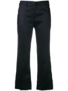 L'autre Chose Relaxed Cropped Trousers - Blue