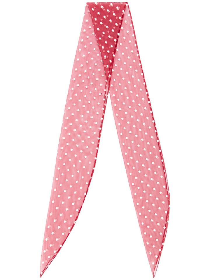 G.v.g.v. Flocked Mesh Scarf - Red
