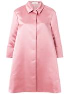Sara Battaglia Oversized Coat - Pink & Purple