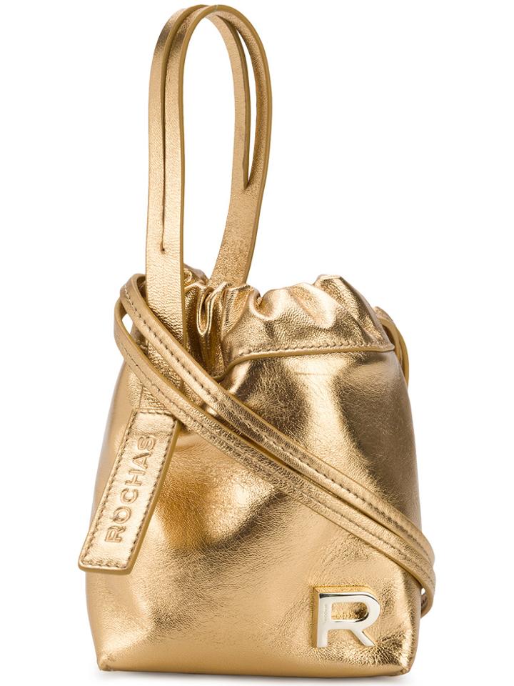 Rochas Drawstring Shoulder Bag - Metallic
