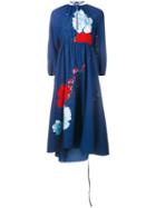 Vetements Floral Print Dress, Women's, Size: Small, Blue, Polyamide/spandex/elastane