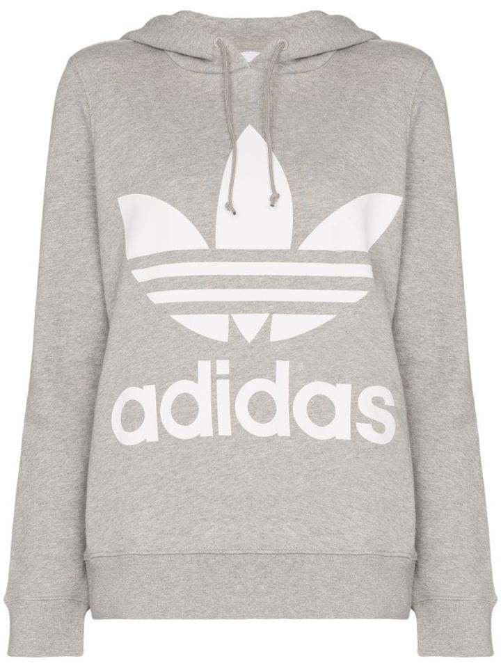 Adidas Trefoil Logo Hoodie - Grey