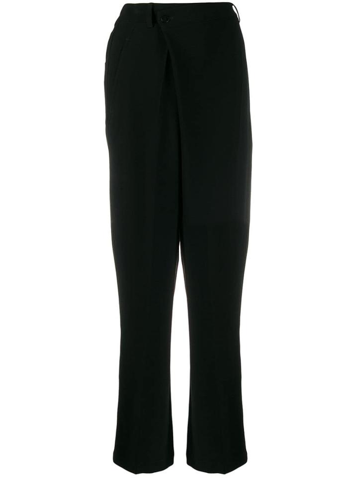Brag-wette Wide Leg Trousers - Black