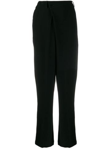 Brag-wette Wide Leg Trousers - Black
