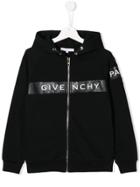 Givenchy Kids Teen Logo Patch Hoodie - Black