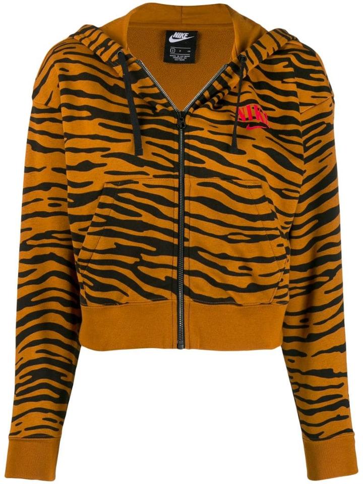 Nike Tiger Print Hoodie - Black