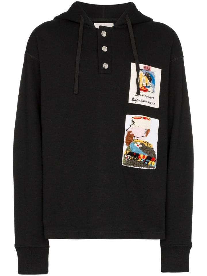 Linder Tatiana Illustration Patch Hoodie - Black