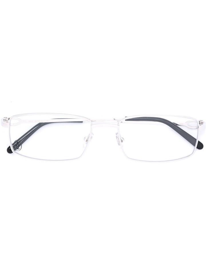 Cartier 'décor C' Sunglasses, Men's, Grey, Acetate/metal (other)/platinum