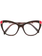 Emilio Pucci - Butterfly Frame Glasses - Women - Acetate/metal - 54, Brown, Acetate/metal